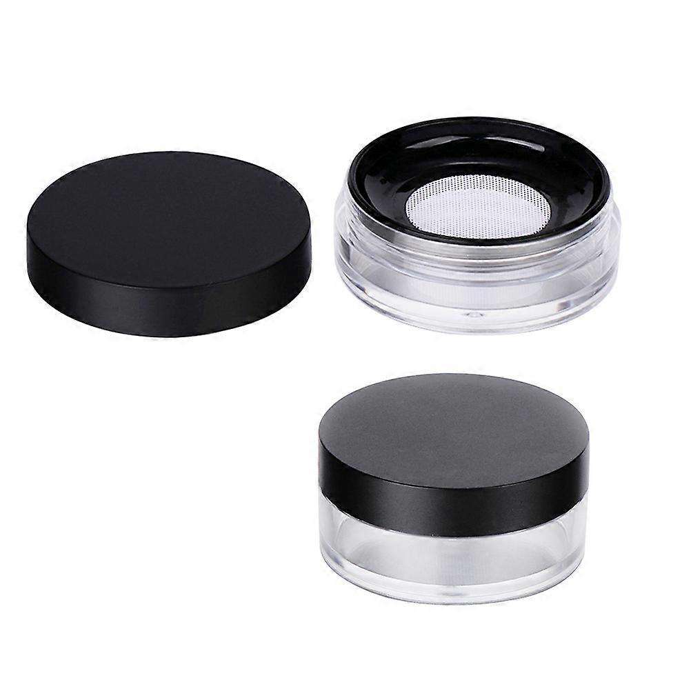 Makeup Powder Container for Storage 2Pcs Black Elastic Mesh Powder Case