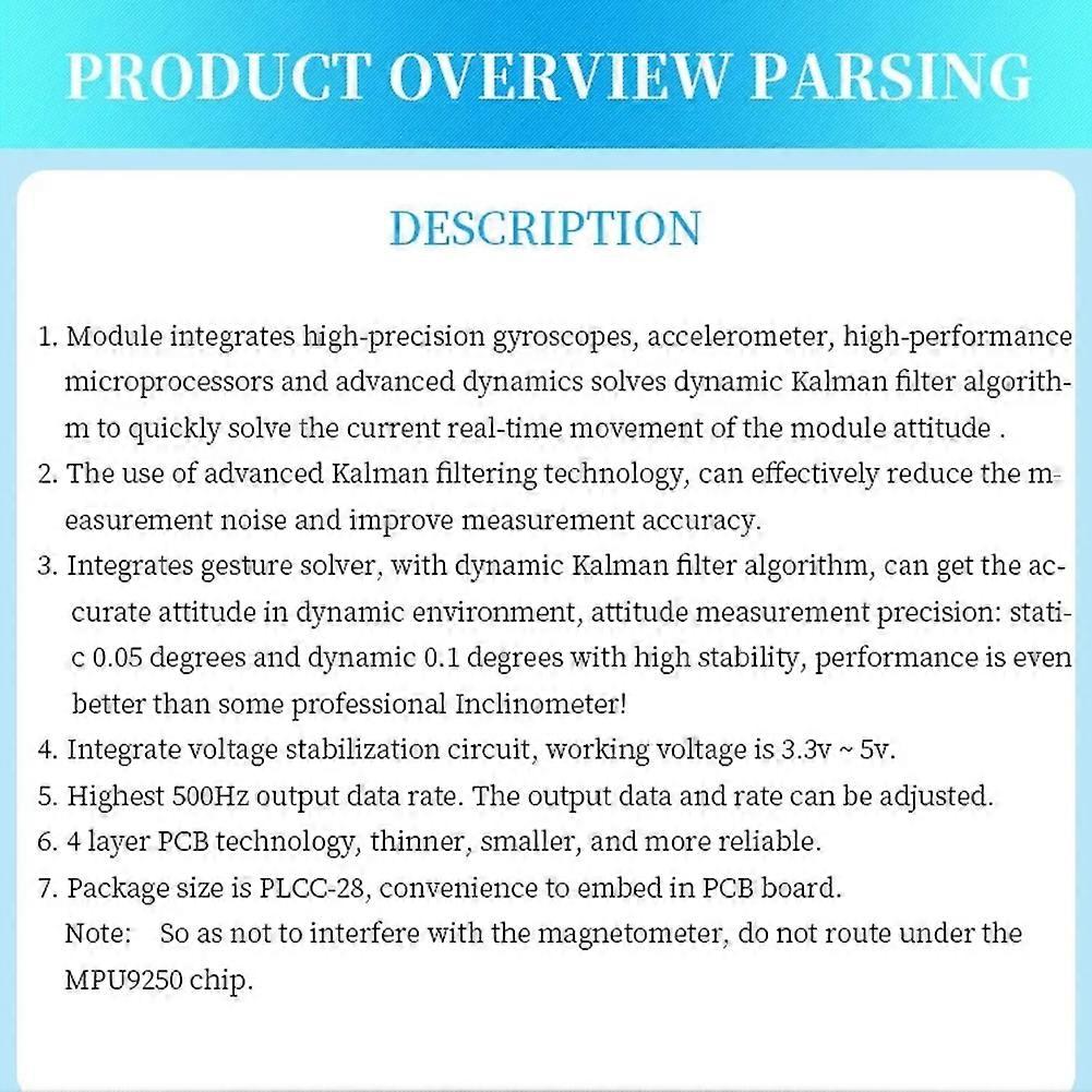  Nine-Axis High-Precision Accelerometer Gyroscope Module Attitude Angle Sensor JY931