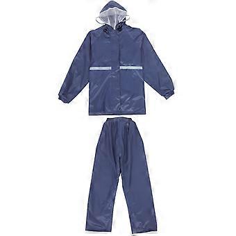 Motorcycle Bicycle Rain Suit Set Reflective Double Layer Waterproof Rain Jacket Pants Safety Rain Gear For Men And Women For Outdoor Activities Night 