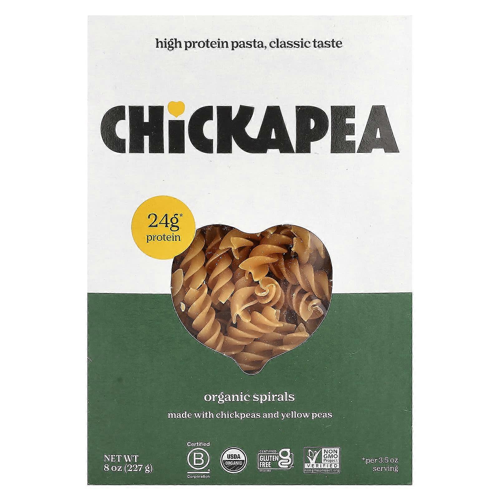 Chickapea, Organic Spirals, 8 oz (227 g), 4-Pack