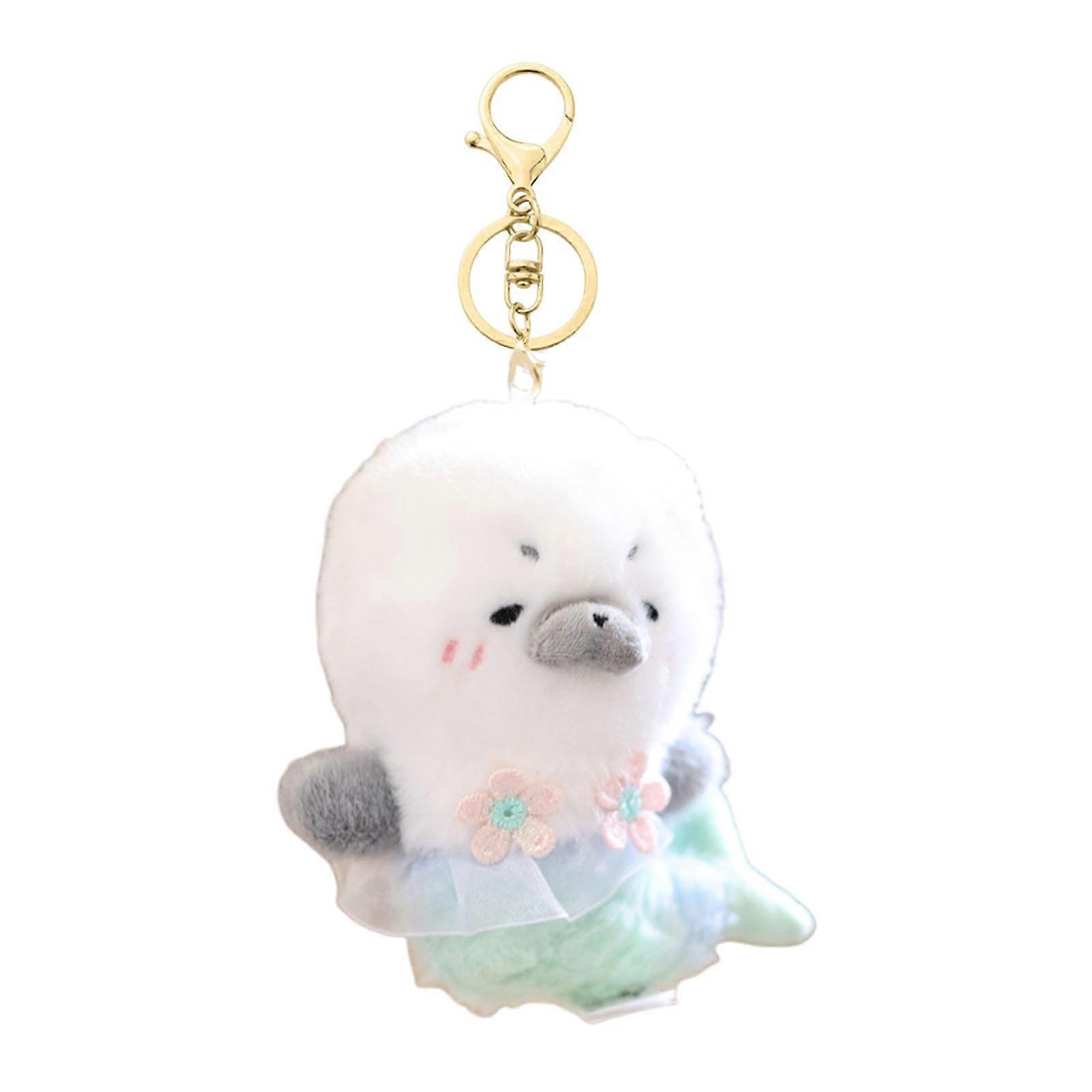Small Stuffed Seal Pendant Soft Key Ring for Backpack Purse
