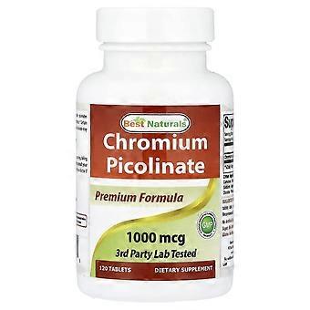 Best Naturals, krompikolinat, 1.000 mcg, 120 tabletter, 2-pakning