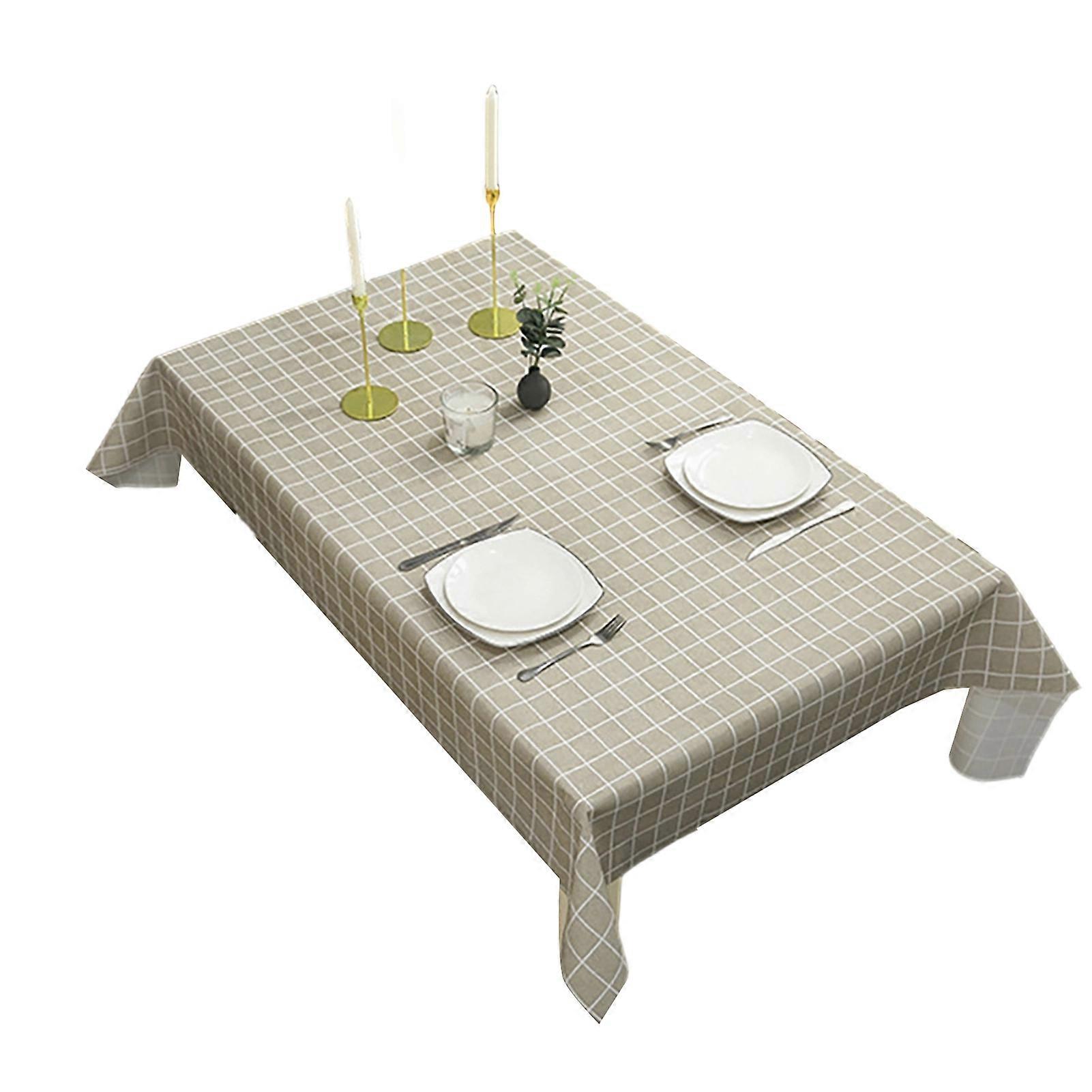 Plastic Plaid Tablecloth for Kitchen Dining and Camping