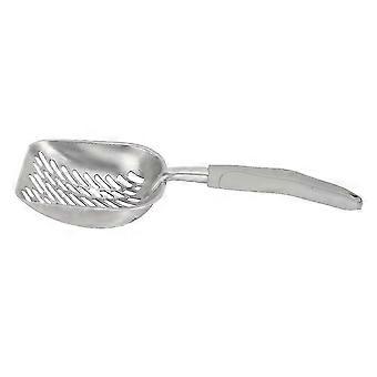 Pet Spatula Cat Litter Scoop Sifter Deep Shovel Ergonomic Handle Stainless SteelGray