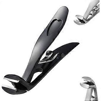 Angled Nail Clipper for Seniors and Thick Nails - Ergonomic Angled Nail Clipper for Seniors (Black) - wj