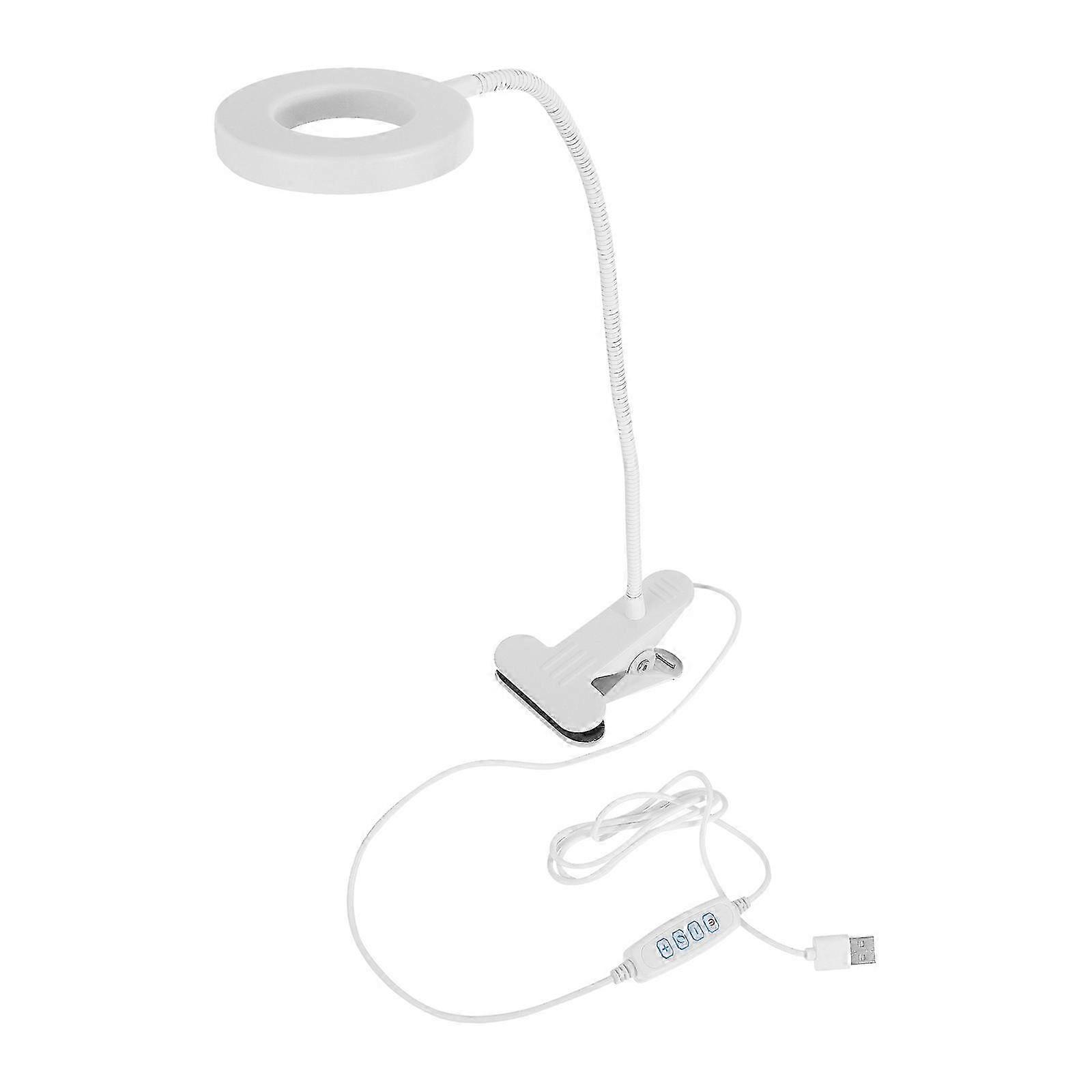48 LED Reading Lamp Ring Clip On Light USB Powered Bedside Table