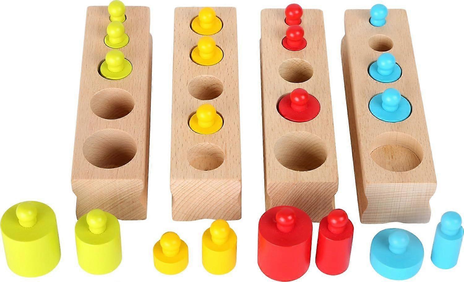 Size classification insert game, educational toy for classifying, counting and measuring