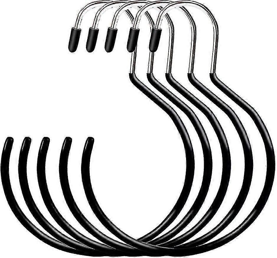 Coat Hook Scarf Hook (black) (5pcs)