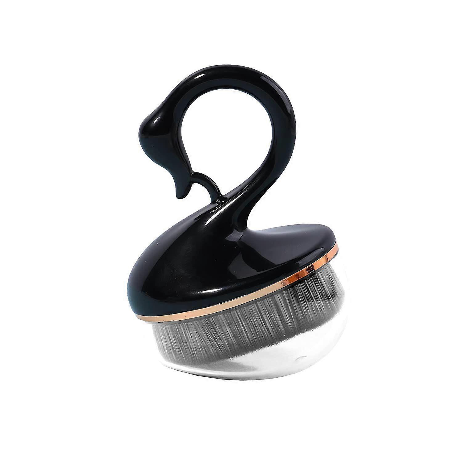 Swan Shape Foundation Makeup Brush (Black)