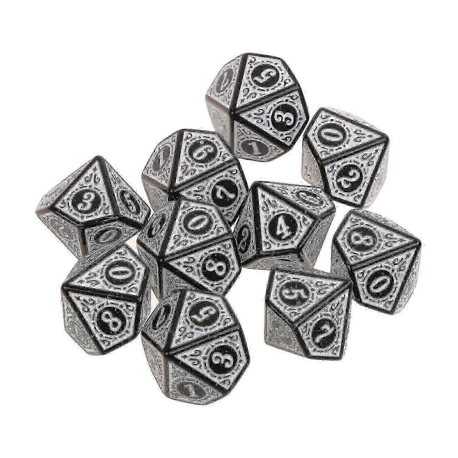 10pcs 10 Sided Dice D10 Polyhedral Dice compatible Games Rpg Mtg Dice Kit