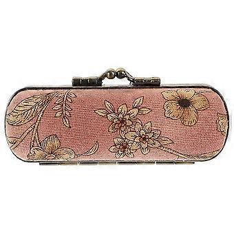 Elegant Lipstick Holder Delicate Women Lipstick Case with Mirror Retro Lipstick Organizer