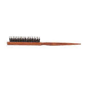 Boar Bristle Wooden Hair Brush for Gentle Detangling with Ergonomic Natural Wood Handle