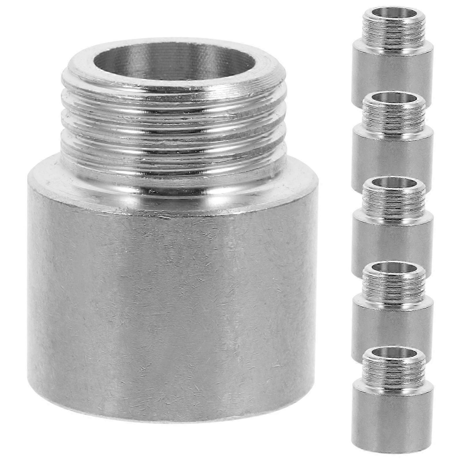 6pcs Stainless Steel 1/2 Thread Reducer Coupling Extension Pipe Fitting Adapter