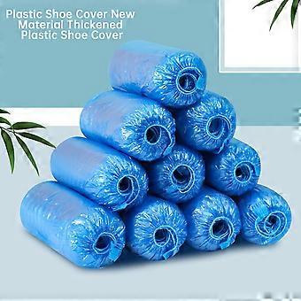 Disposable Non Slip Waterproof Recyclable Shoe Covers, Pack of 100 (50 Pairs), Fits Up To US Men's 11