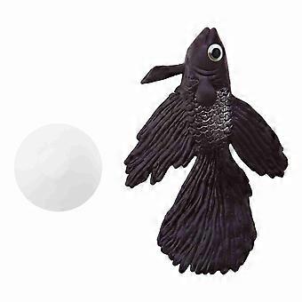 Dcoration d'aquarium amusante en silicone artificiel pour petits poissons, ornement pour aquarium, poisson Betta marron