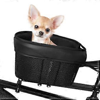 Portable Bike Basket with Liner, Safe & Comfortable Cat Carrier Accessory for Mountain Bikes