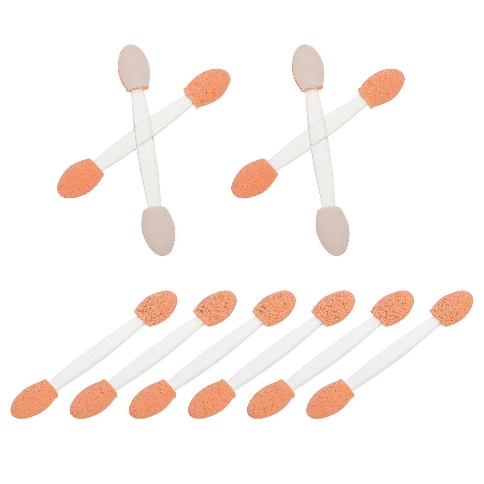 Makeup Brush Double-Ended Eyeshadow Brush for Makeup 100Pcs White