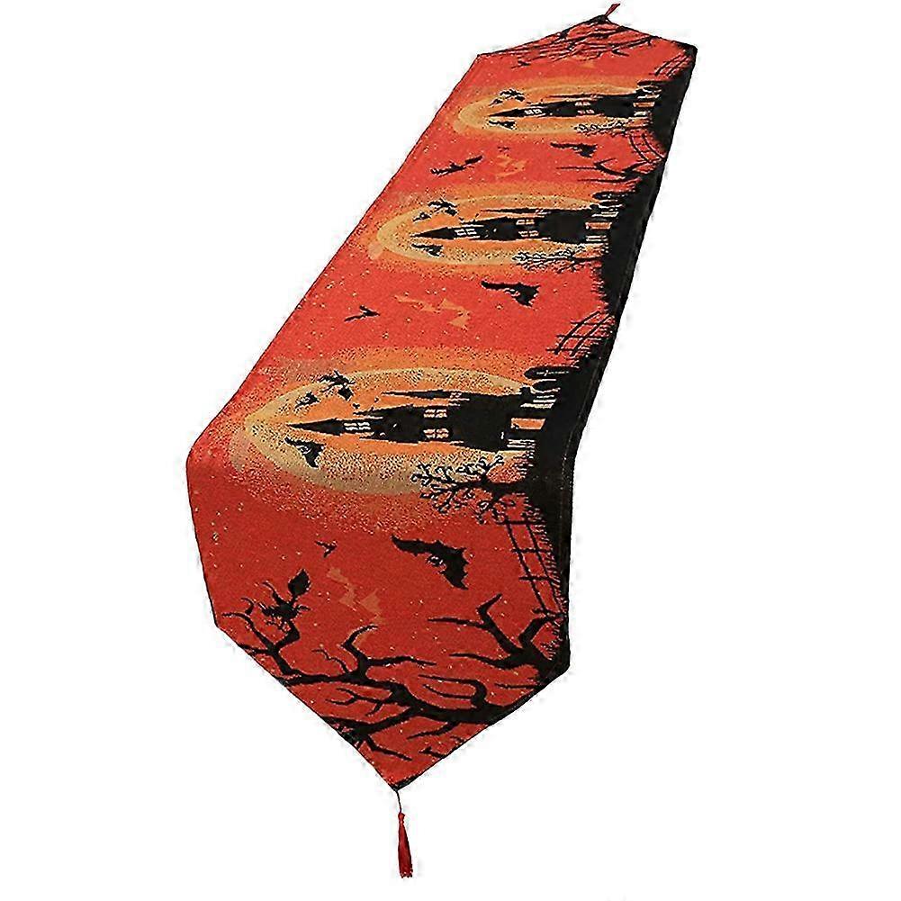 Pumpkin Spider Web Table Runner Halloween