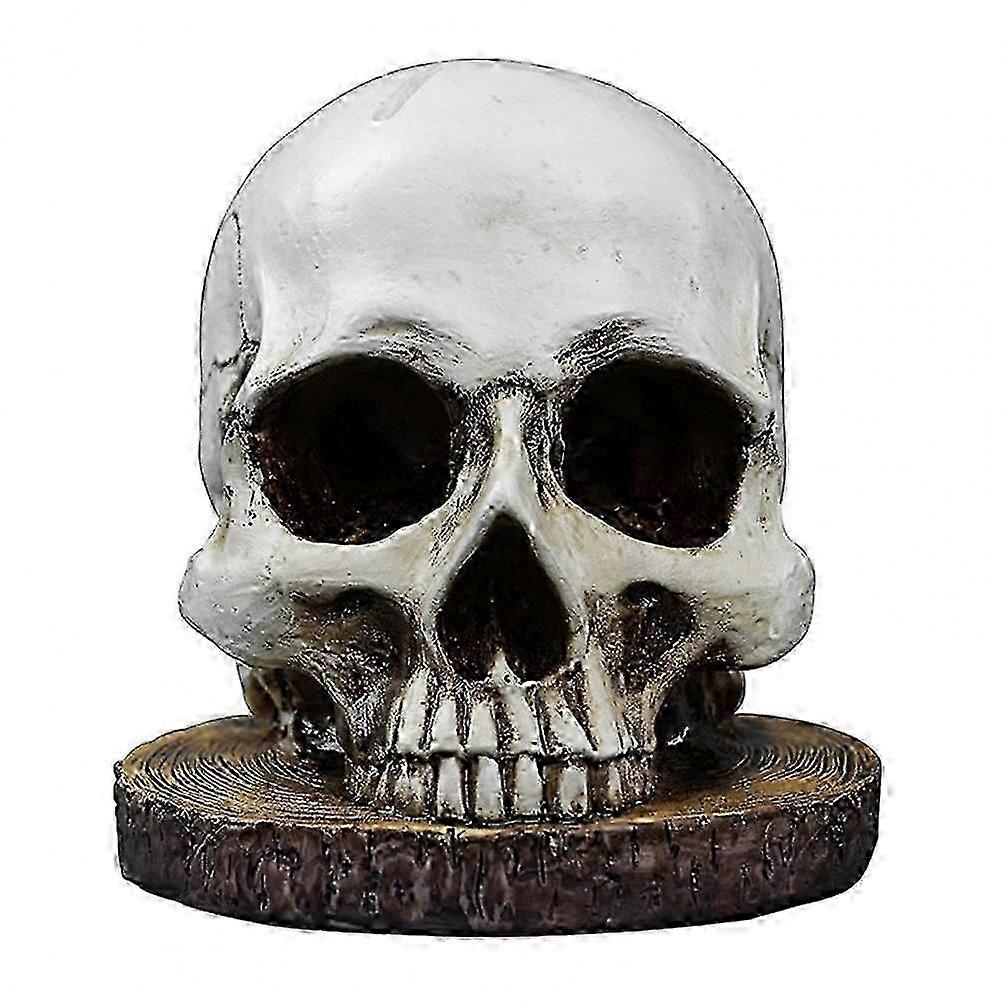 Spooky Skeleton Head Knife Stand with 7 Slots