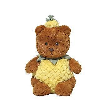 Brown PineappleCostume Bear Stuffed Animal Plush Toy, FruitTheme Teddy Bear Doll For Cuddling & Gift