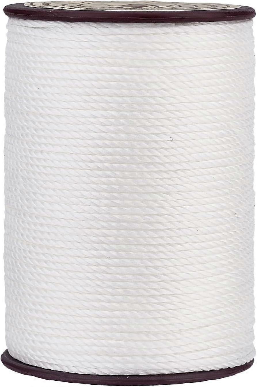Waxed Thread String, 0.8mm Wax String Polyester Cord 50m/54 Yard Bead Thread White Bracelet Necklace String Cord for Bracelet