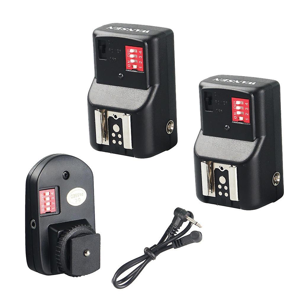 Wireless Flash Trigger Transmitter Set With 2 Receivers For Camera 16 Channels