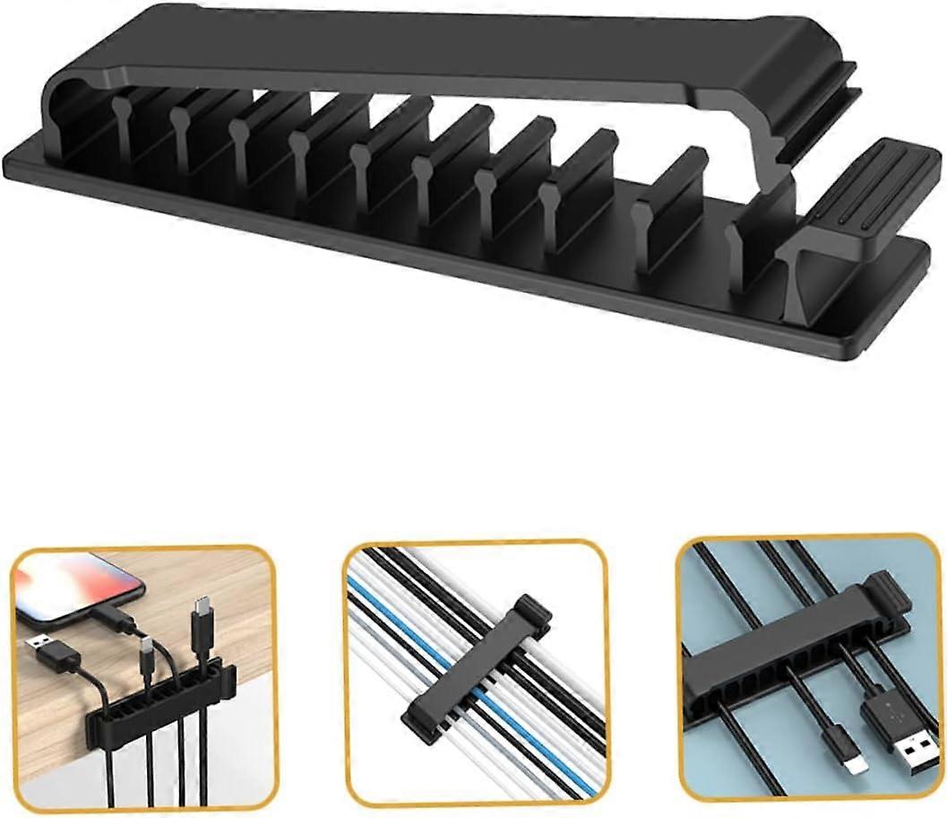 Adjustable USB Cable Organizer, Desktop Cable Storage Rack, Self-Adhes