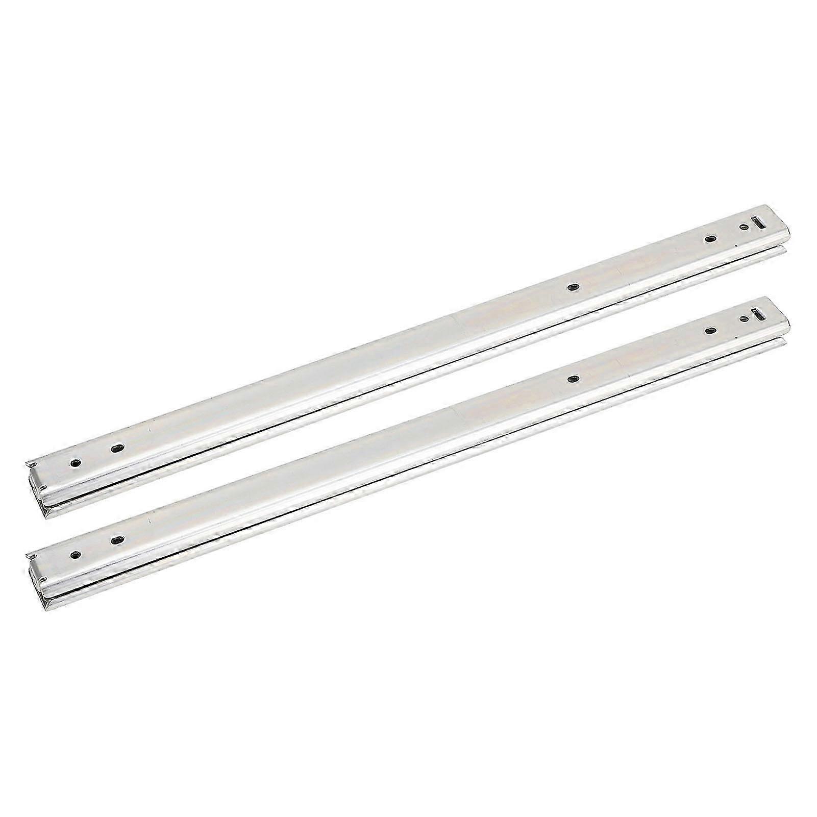 2 Pcs 350mm Full Extension Side Mount Drawer Slides, 27mm Width