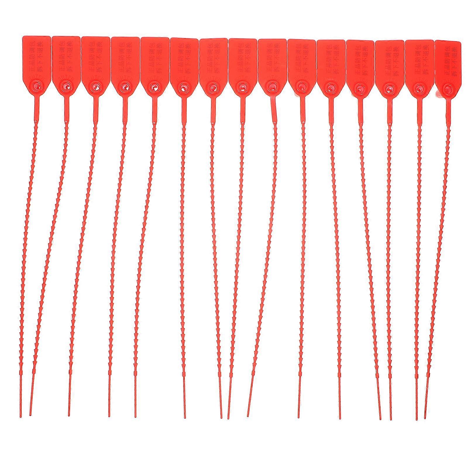 Lock Cable Ties with Labels for Tie Cable 100Pcs Red PP Material