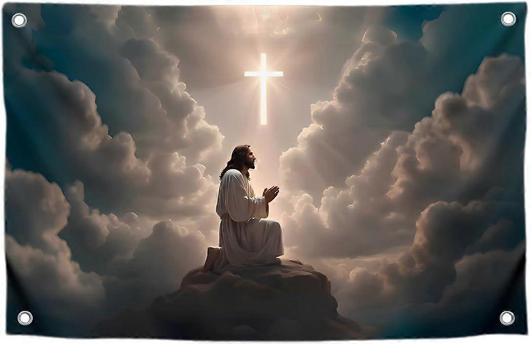 Jesus Cross Polyester Flag ND-108