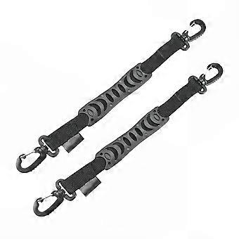 Outdoor Ski, Snowboard and Roller Skate Boot Carrier Strap for Shoes, 2-Piece Black Sling