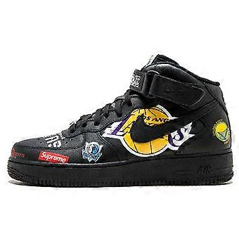 Nike Air Force 1 Mid Supreme NBA - Mustat Koripallokengät Miesten Korkeavartiset 2YzsBKjOcJC9IEL