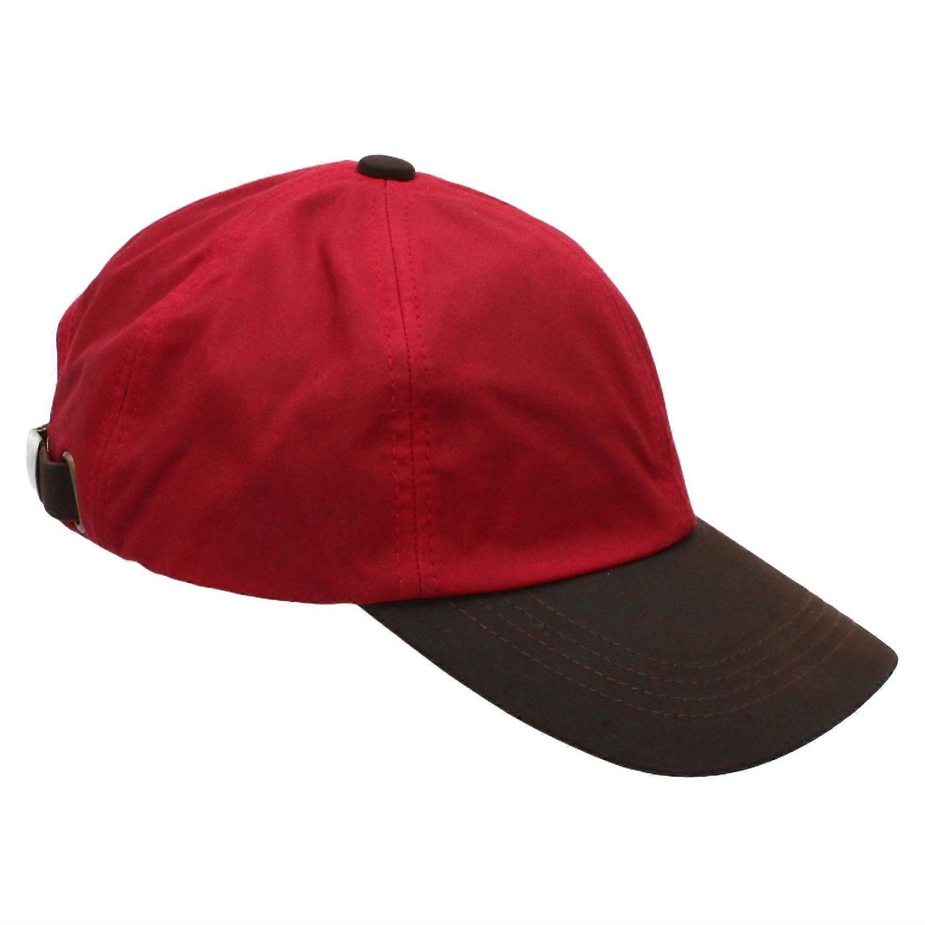Hamilton Wax Leather Peak Baseball Cap ZH009 Red