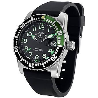 Zeno Diver 500 Quartz Analog Man Watch with 6349Q_B_G Rubber Bracelet