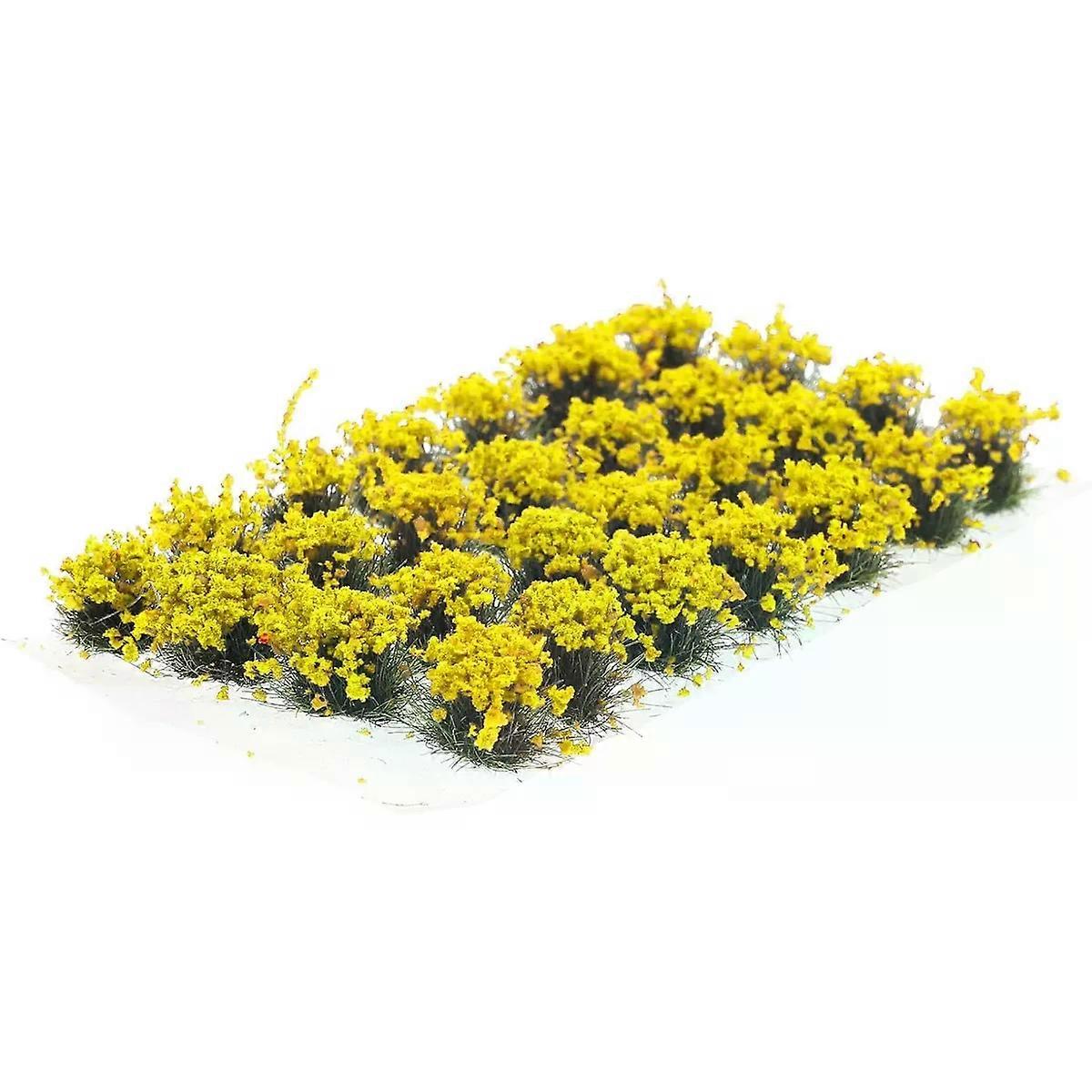 28pcs Yellow Resin Flower Cluster Model for Mini Landscape
