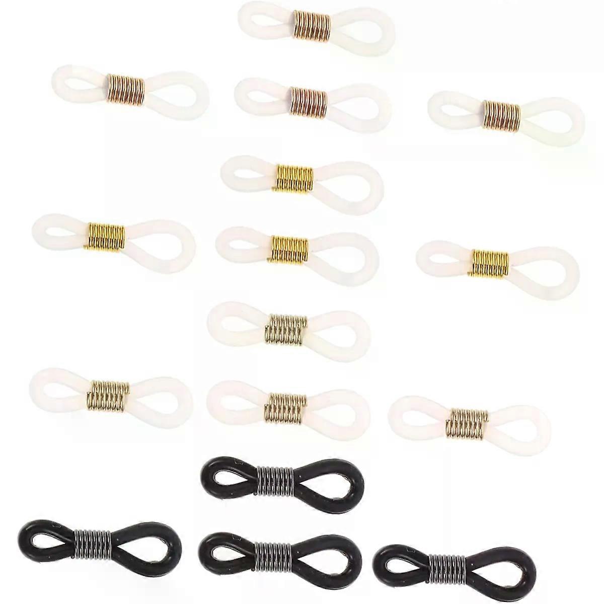 Simple Glasses Chain Fixators Silicone Metal 20pcs Adjustable
