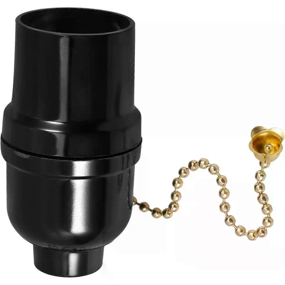 E27 E26 Lamp Socket with Pull Chain for Table Lamps