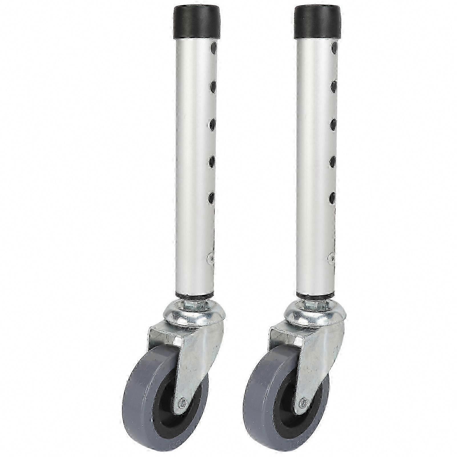 Replacement Walker Wheels Universal Rotating Caster with Adjustable Height Legs