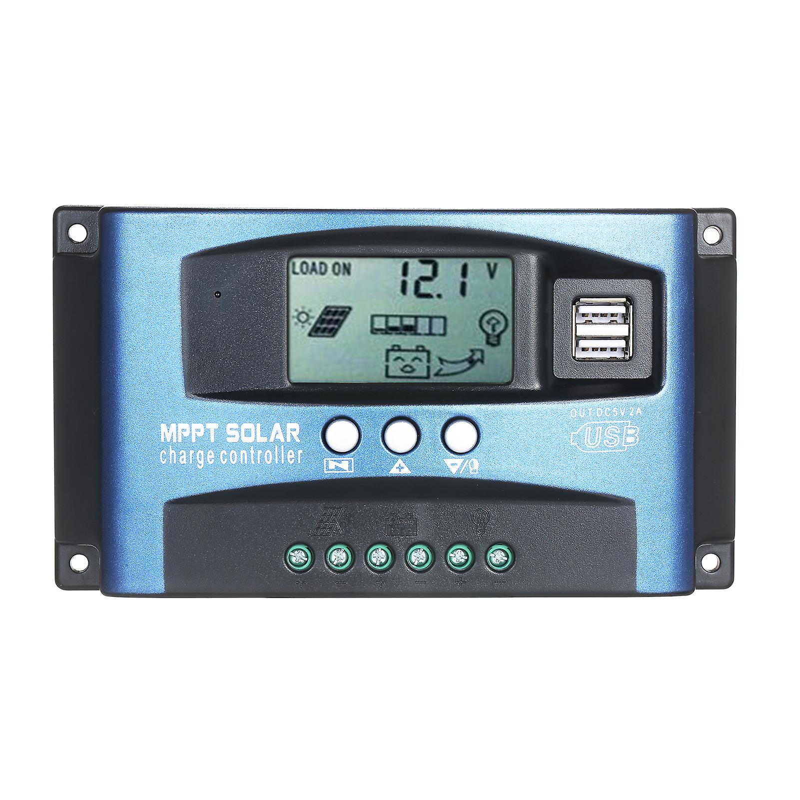 Solar Charge Controller Dual Usb Solar Controller Smart Lcd Screen