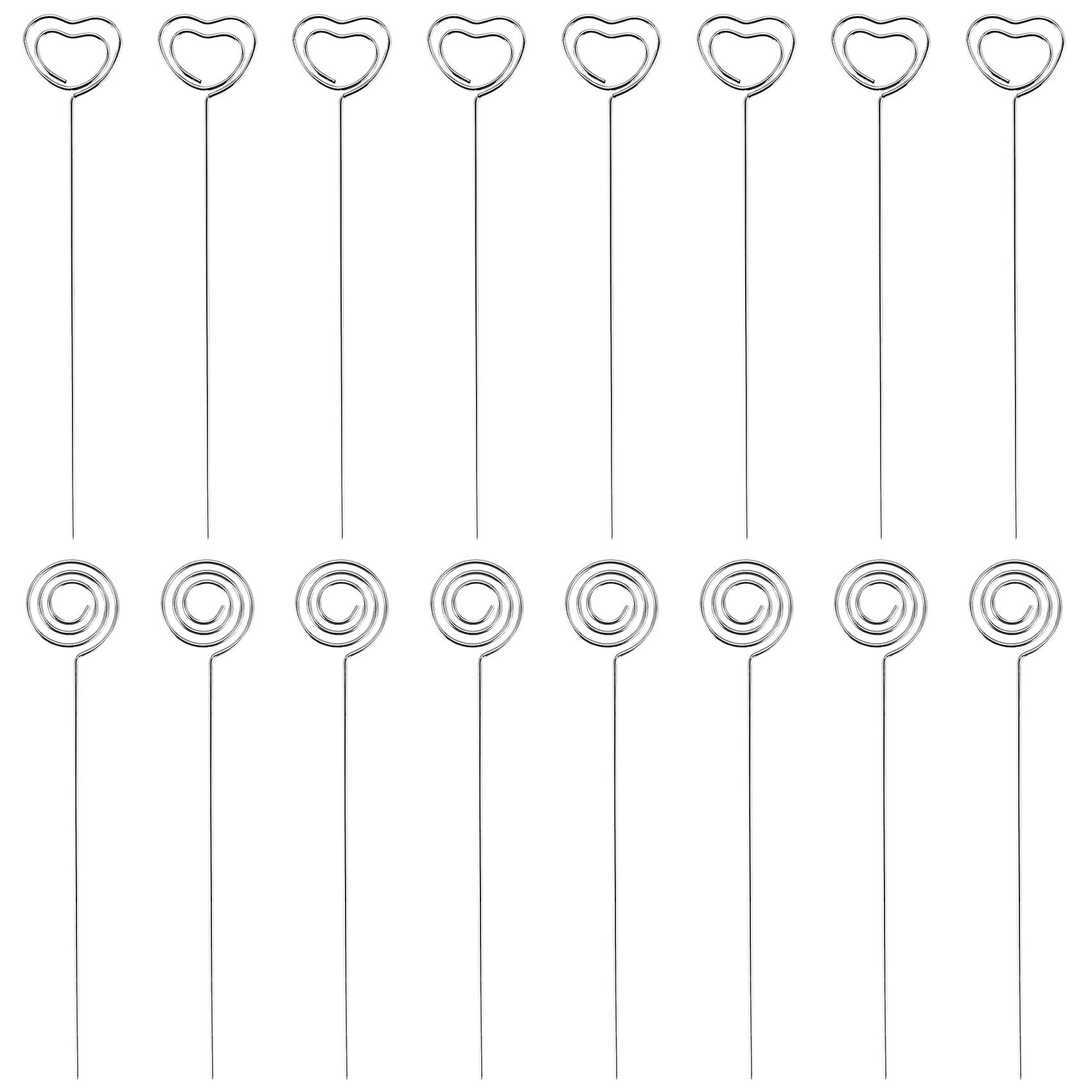 60 κομμάτια μεταλλικά σύρματα Memo Clip Note Card Holders Αριθμός πίνακα Clip Photo Stand για το γαμήλιο πάρτι Γ