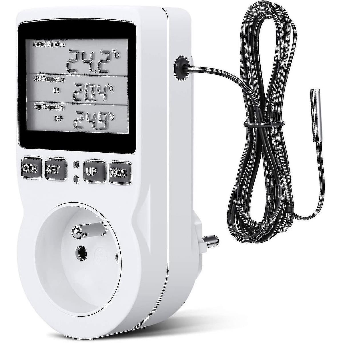 Digital / Heating Cooling Thermostat Socket Lcd Temperature Controller, 230v For Greenhouse Temperature Controller(socket)