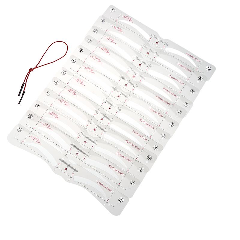 12 Pcs Silicone Eyebrow Sticker Eyebrow Template Thrush Artifact Makeup Tools