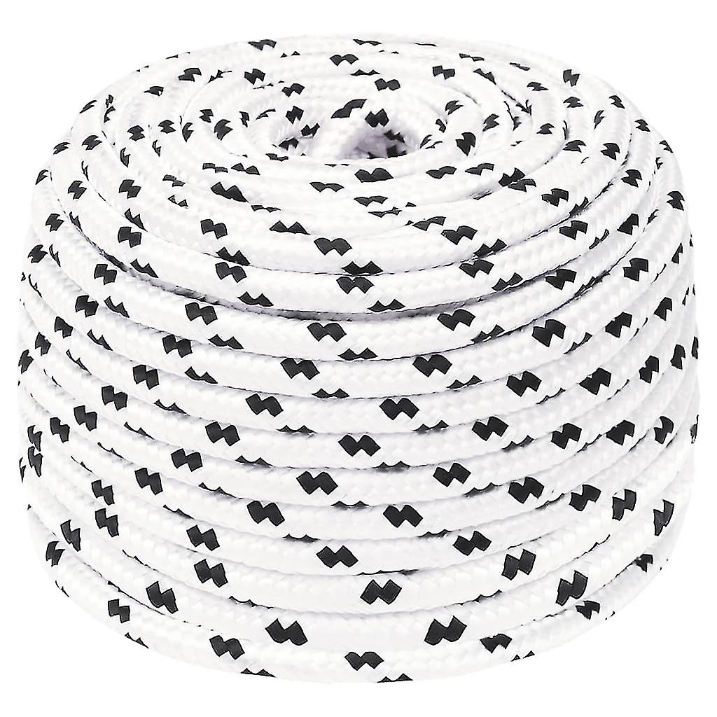 Boat Rope Braided White 6 mmx25 m Polyester