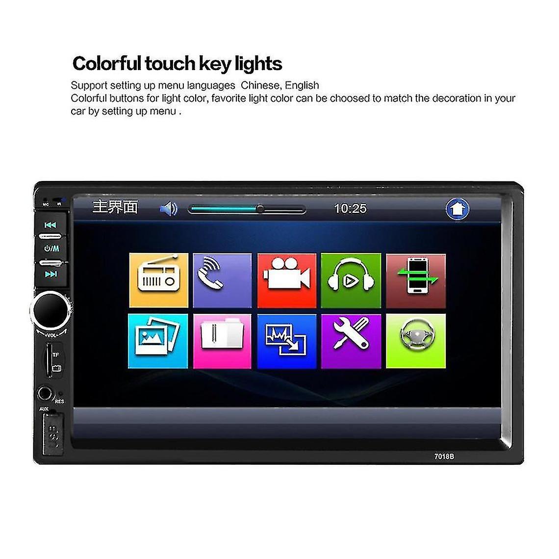 7018 Car Dvd Radio Multimedia Audio Player Bluetooth Lcd Display Touch Screen