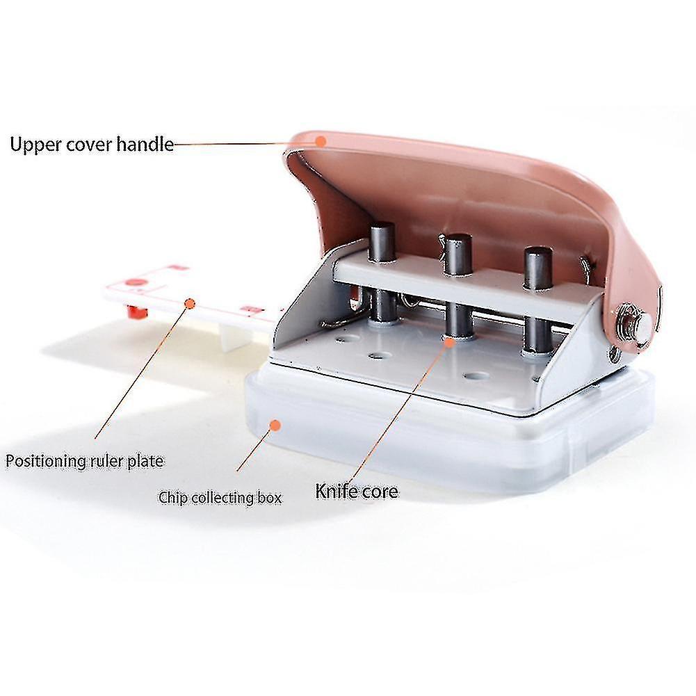Kw trio 3 Fori Carta Perforatrice Portatile Metallo Perforatrice Compatibile A5 Bianco