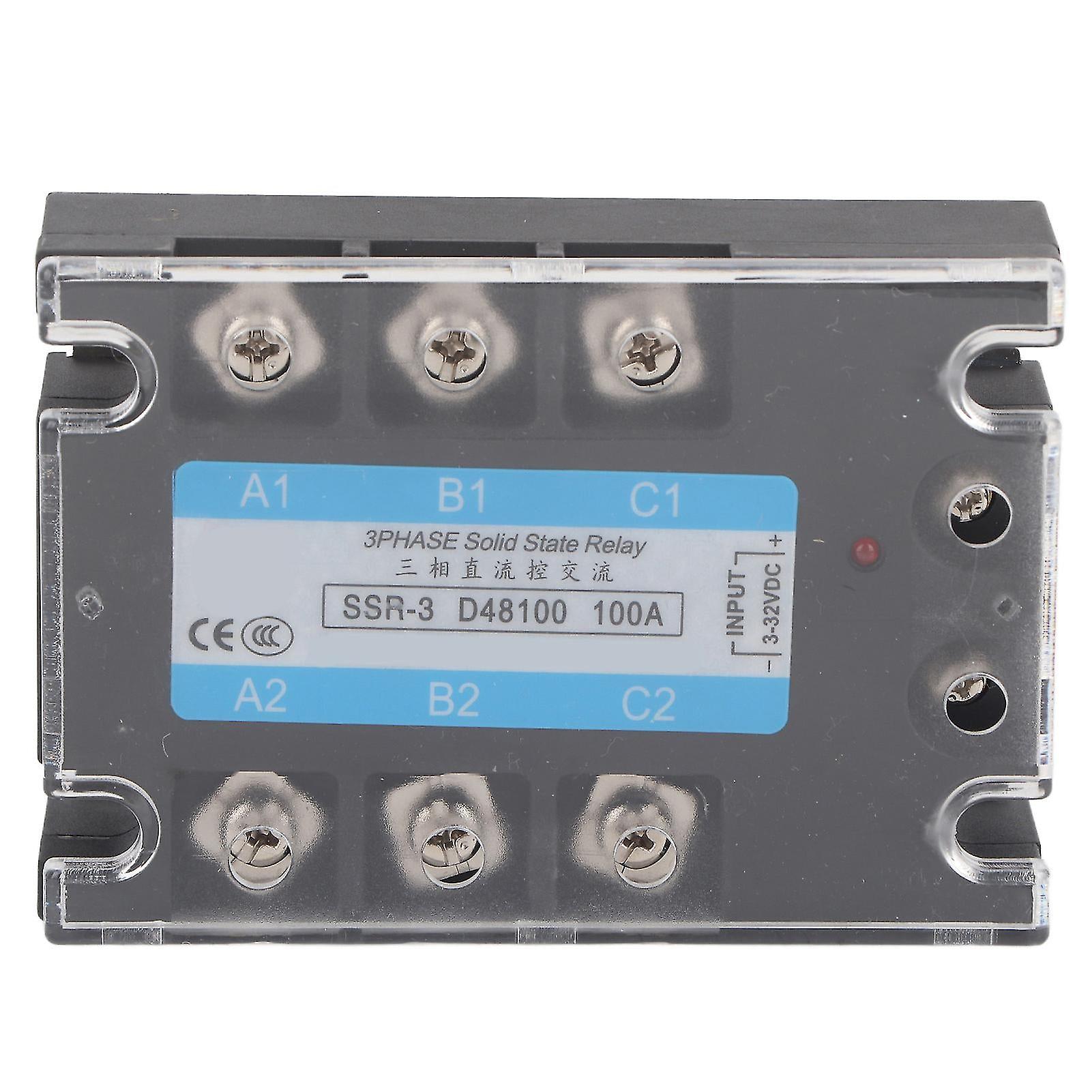 3 Phase Solid State Relay Electric Input Ssr-3 D48100 100a Dc Controlled Ac 480v