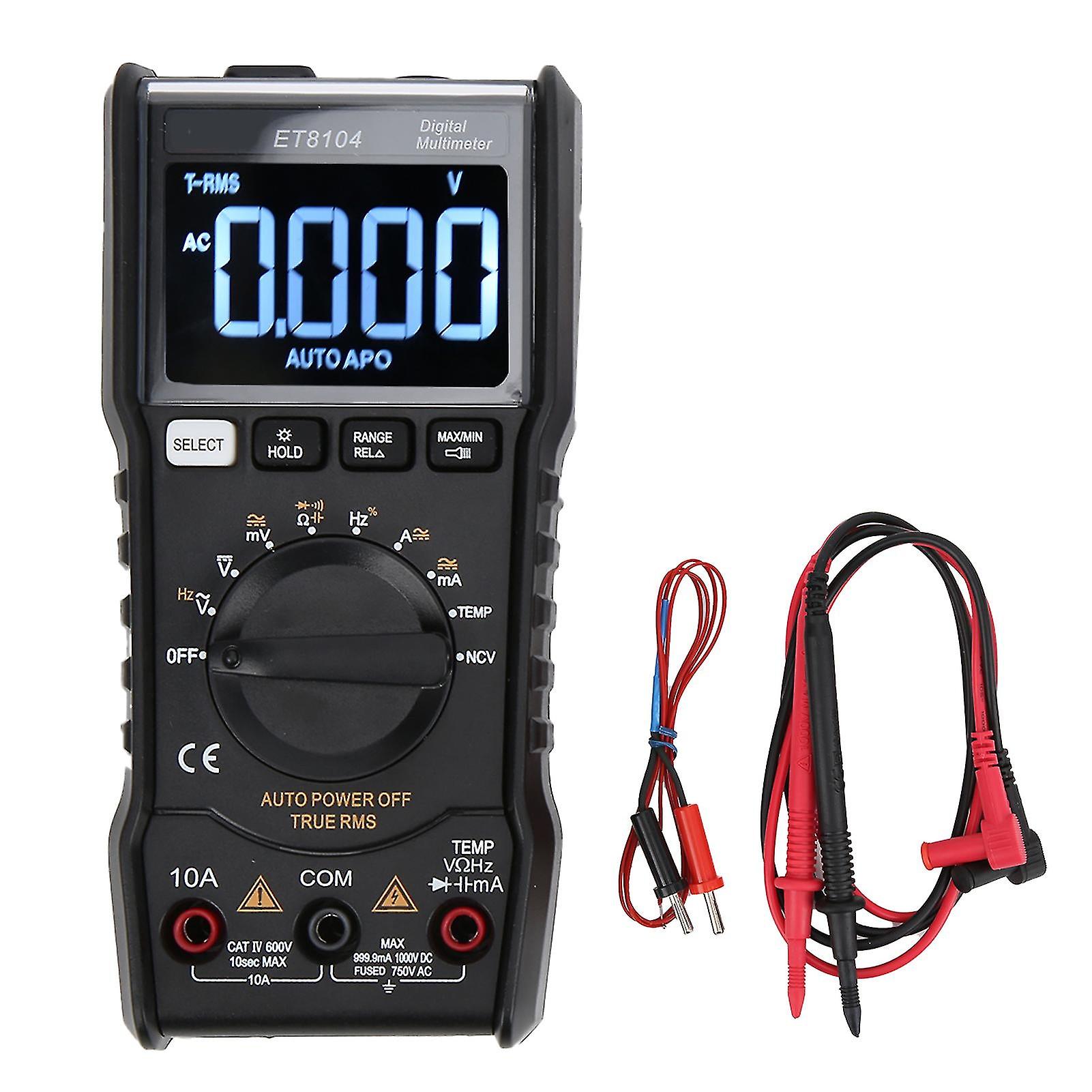 Et8104 Multifunction Intelligent Multimeter Digital Mini Current Voltage Resistance Meter
