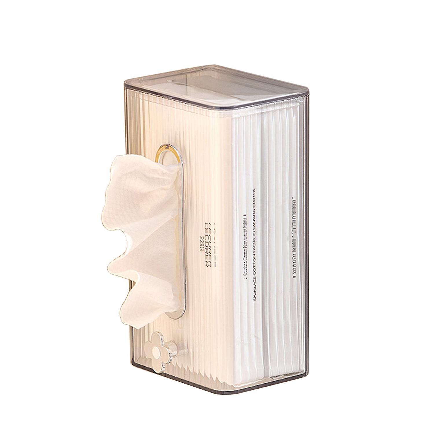 1 Set Tissue Box Wall Mounted with 2 Traceless Stickers Storage Wet Wipe Holder Napkin Paper Case