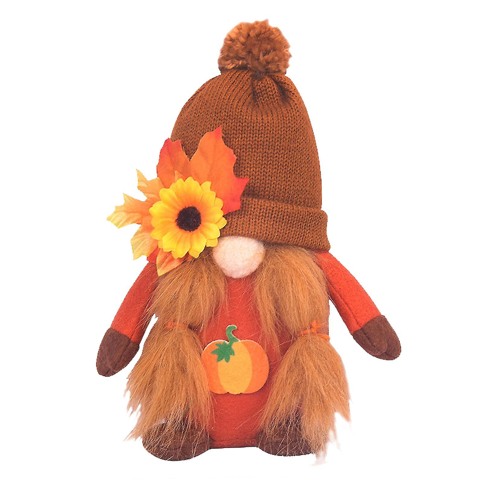 Fall Maple Leaf Faceless Doll Ornament, Great Gift & Decor, Soft Polyester Material, Creative Gnome