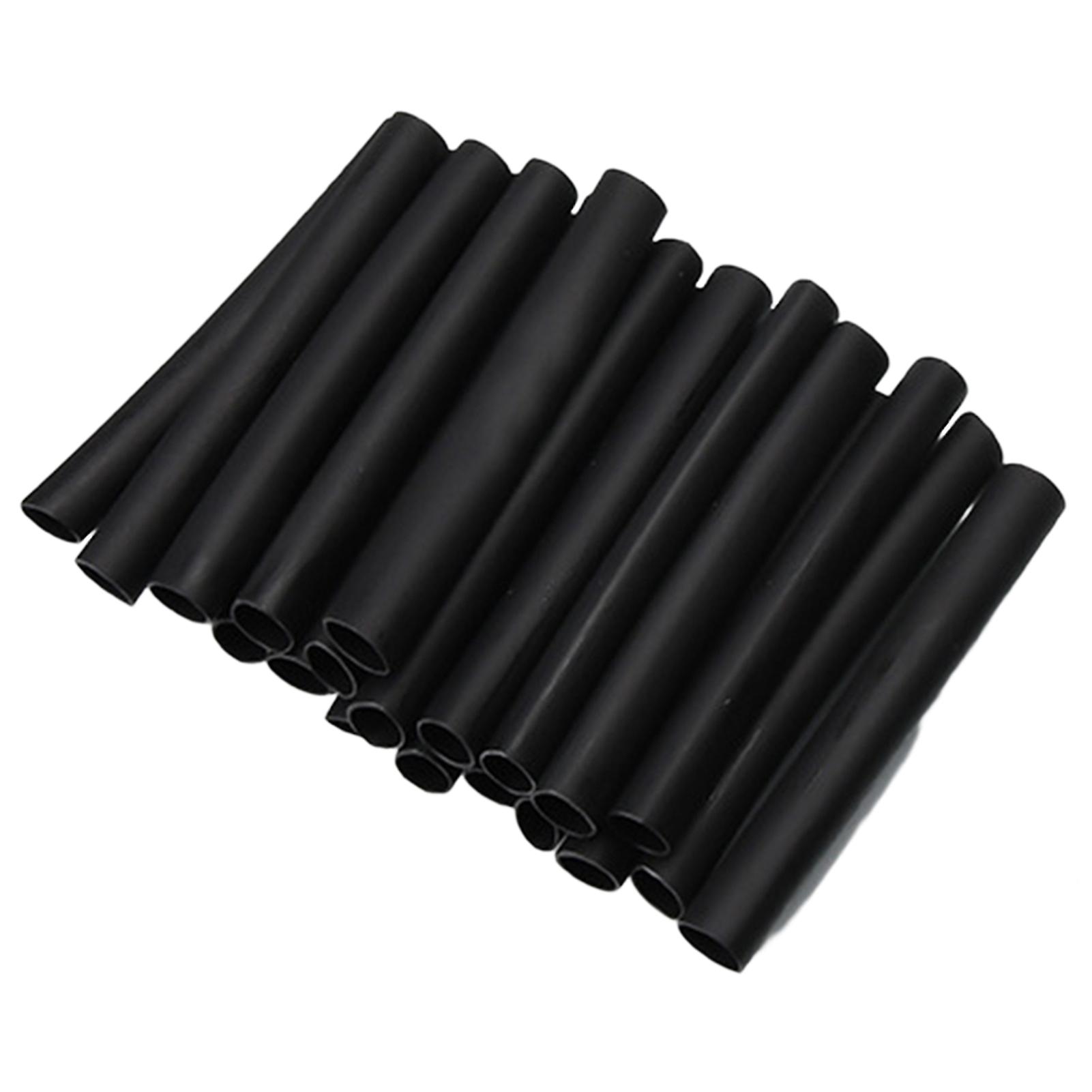 127pcs Heat-shrinkable Tube Combination Black Insulated Pe Material Wrap Wire Set Improving Pullout Strength And Better Insulation